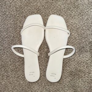 White sandals